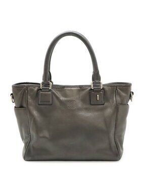 Loewe Anagram Tote Bag Nappa Leather Gray Silver Shop